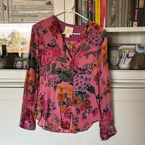 Maeve Anthropologie floral blouse